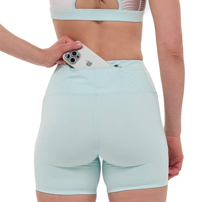 Bandit Running Women's Stamina™ High Waist 5" Compression Shorts - BlackToe Running#colour_minty-blue