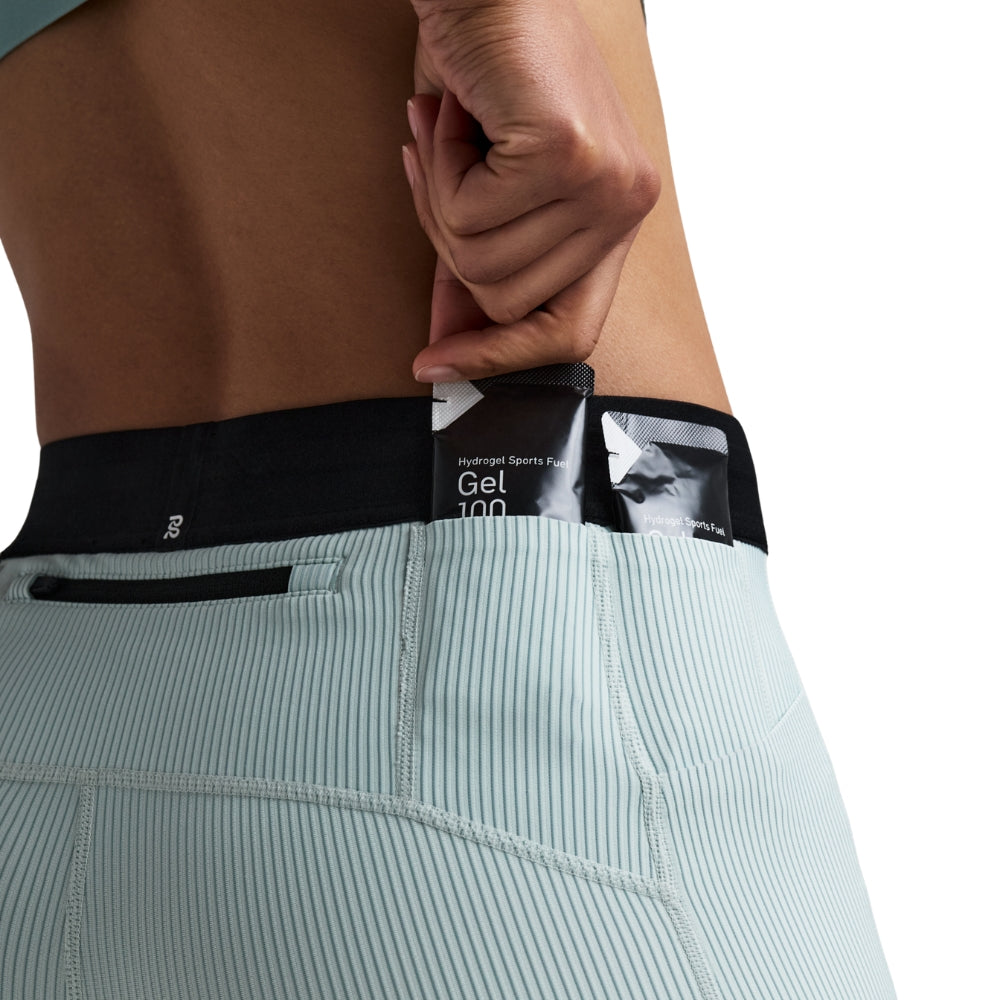 Bandit Women’s Striped Cadence 5" Compression Short 2.0 - BlackToe Running#colour_mist-lagoon