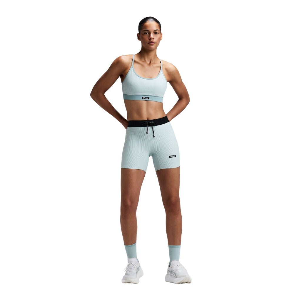 Bandit Women’s Striped Cadence 5" Compression Short 2.0 - BlackToe Running#colour_mist-lagoon