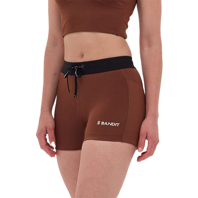Bandit Running Women's Stamina™ 3" Compression Shorts - BlackToe Running#colour_coffee-bean