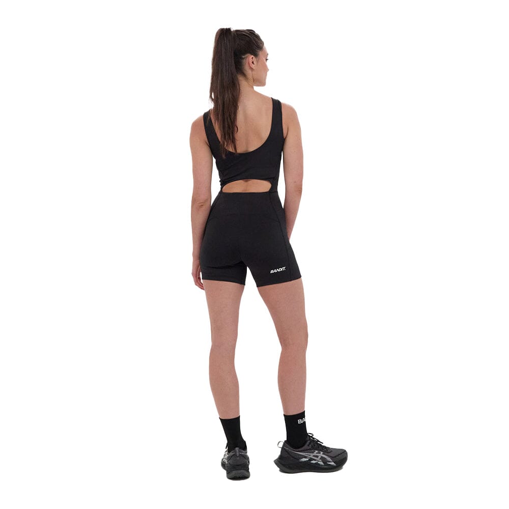 Bandit Running Women's Stamina™ Square Neck One Piece - BlackToe Running#colour_black