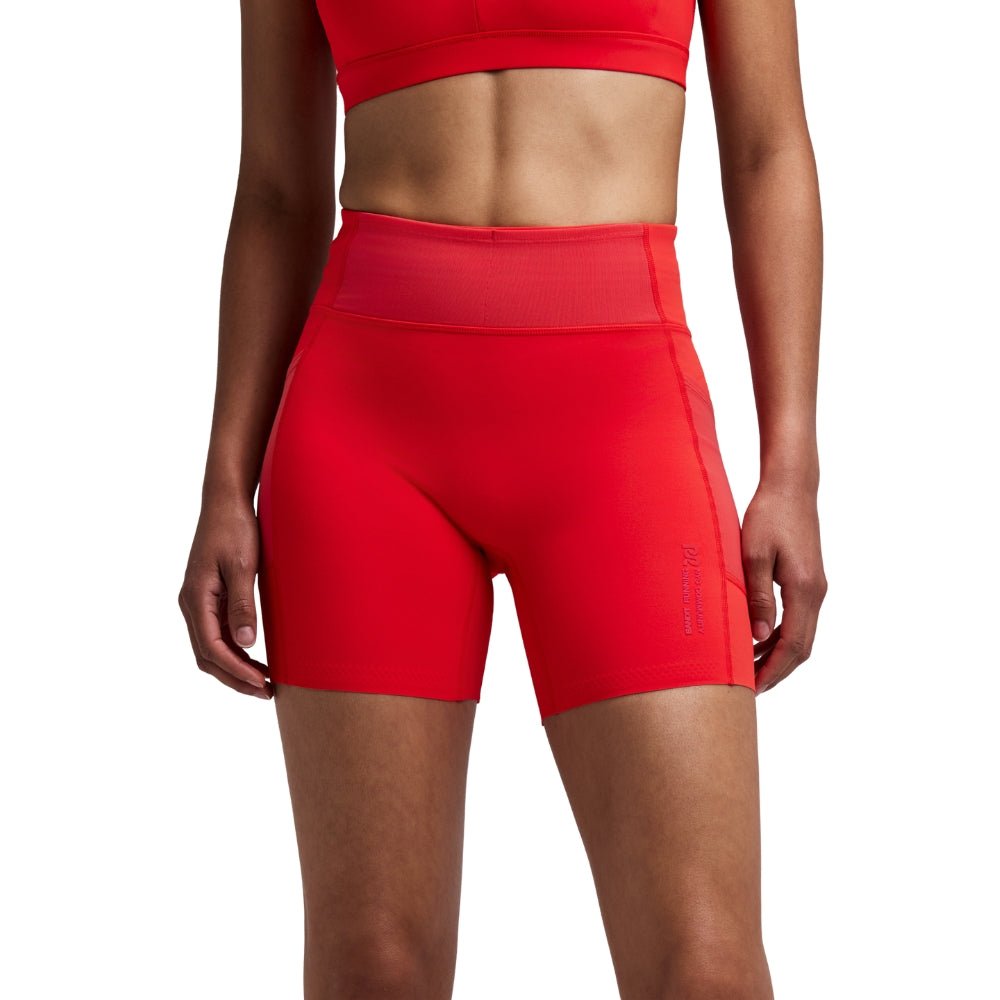 Bandit Running Women's Vanisher™ 5" High Waist Compression Shorts - BlackToe Running#colour_poppy