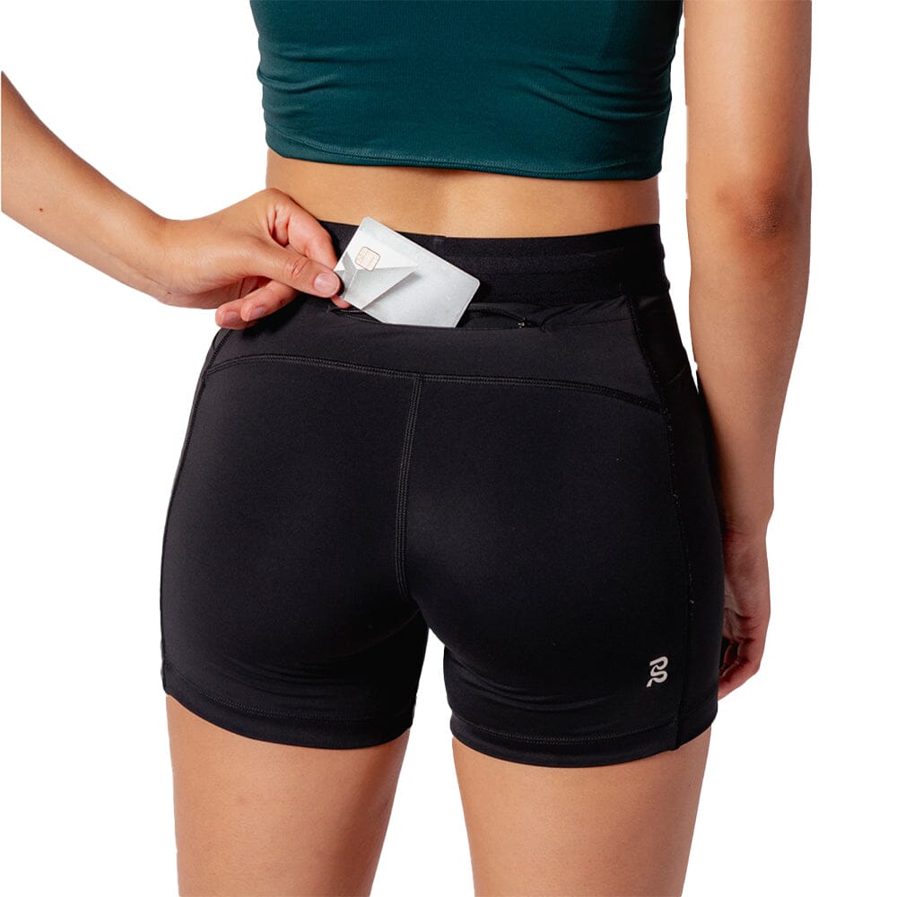 Bandit Running Women's Stamina™ 5" Compression Shorts - BlackToe Running#colour_black