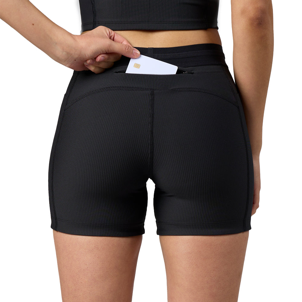 Bandit Running Women's Striped Cadence™ 5" Compression Short - BlackToe Running