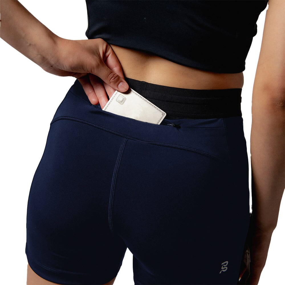Bandit Running Women's Stamina™ 5" Compression Shorts - BlackToe Running#colour_ny-navy