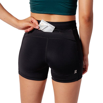 Bandit Running Women's Stamina™ 7" Compression Shorts - BlackToe Running#colour_black