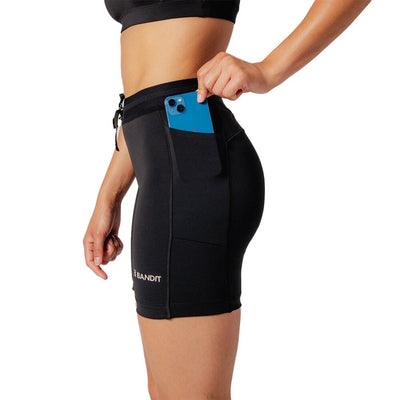 Bandit Running Women's Stamina™ 7" Compression Shorts - BlackToe Running#colour_black