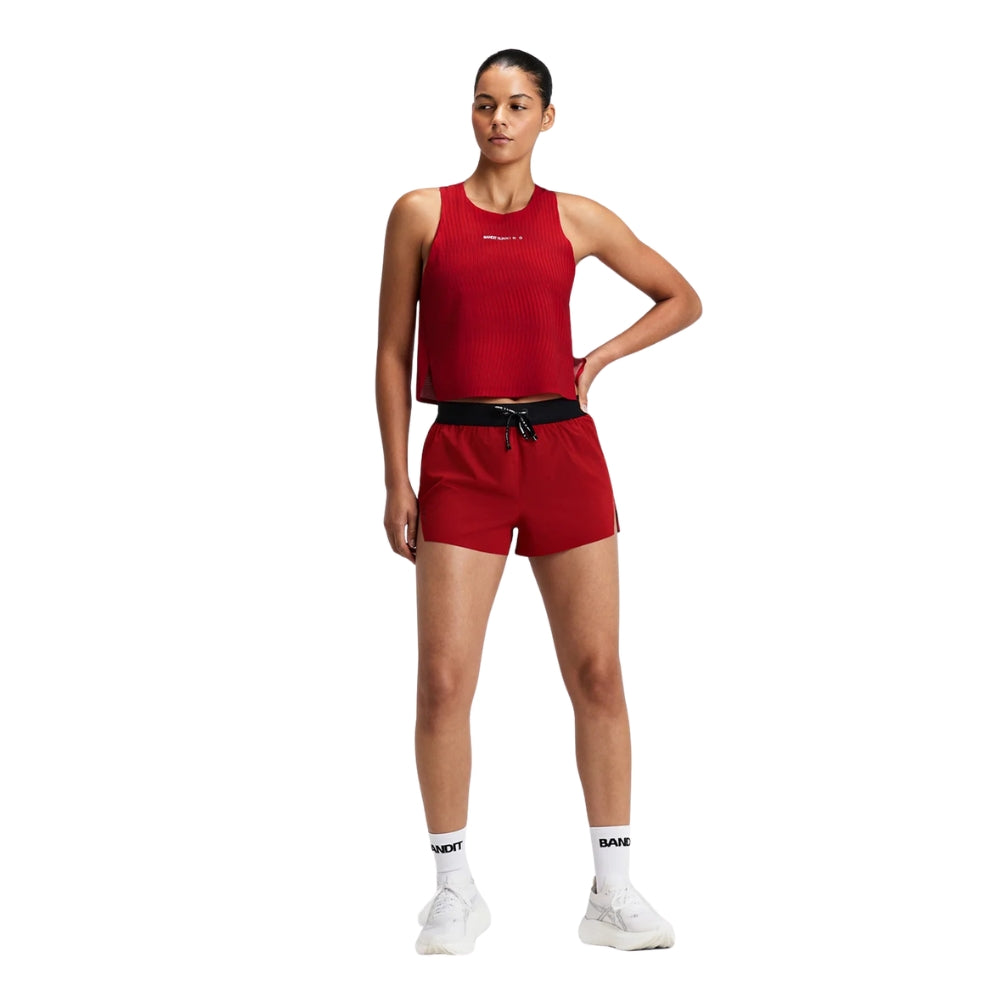 Bandit Running Women's CoolGrid™ Race Singlet - BlackToe Running#colour_oxide-red