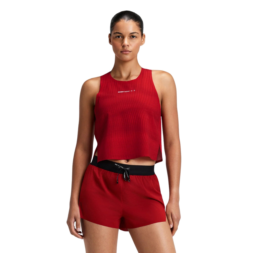 Bandit Running Women's CoolGrid™ Race Singlet - BlackToe Running#colour_oxide-red