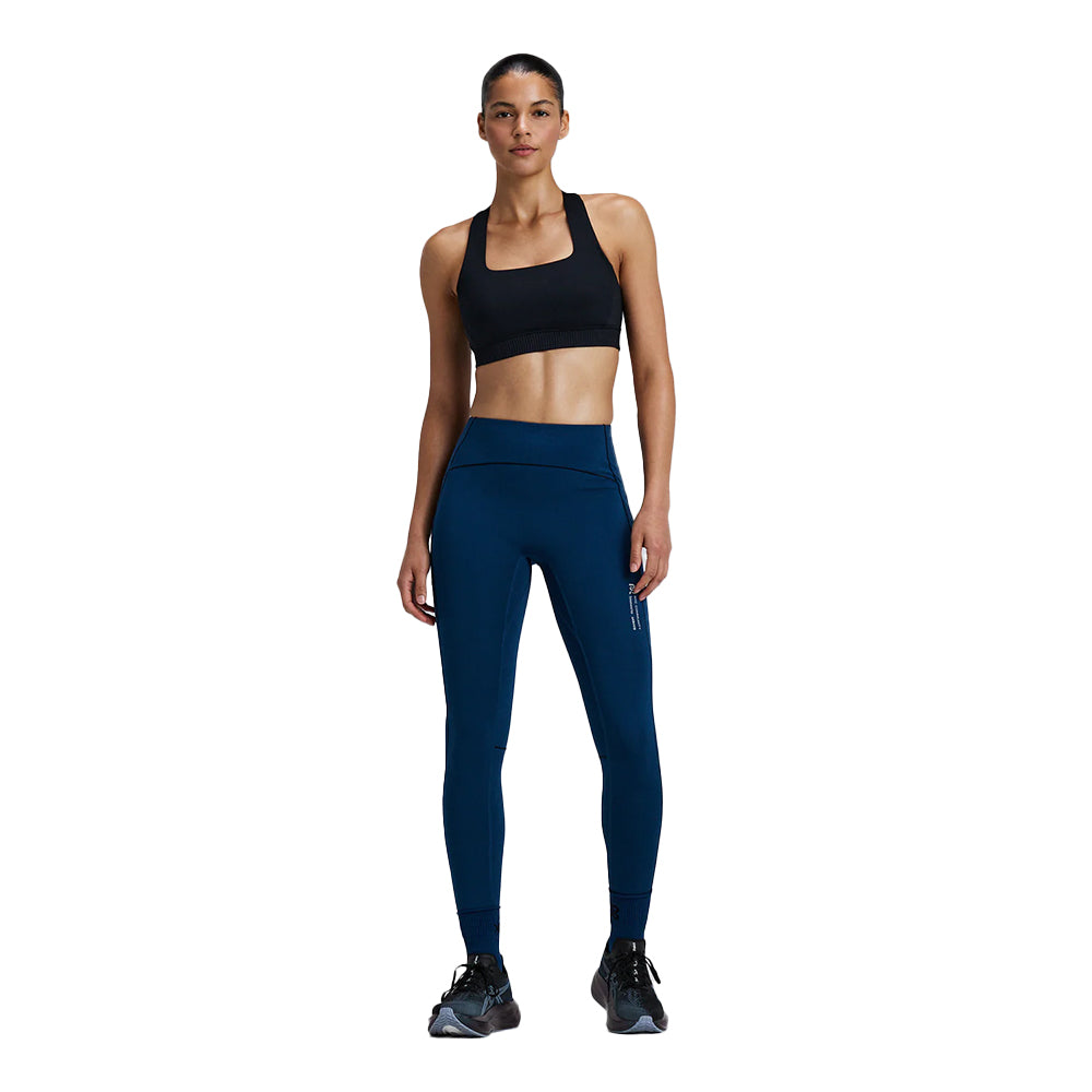 Bandit Running Women's Stamina-V High Waist Leggings - BlackToe Running#colour_ink-blue