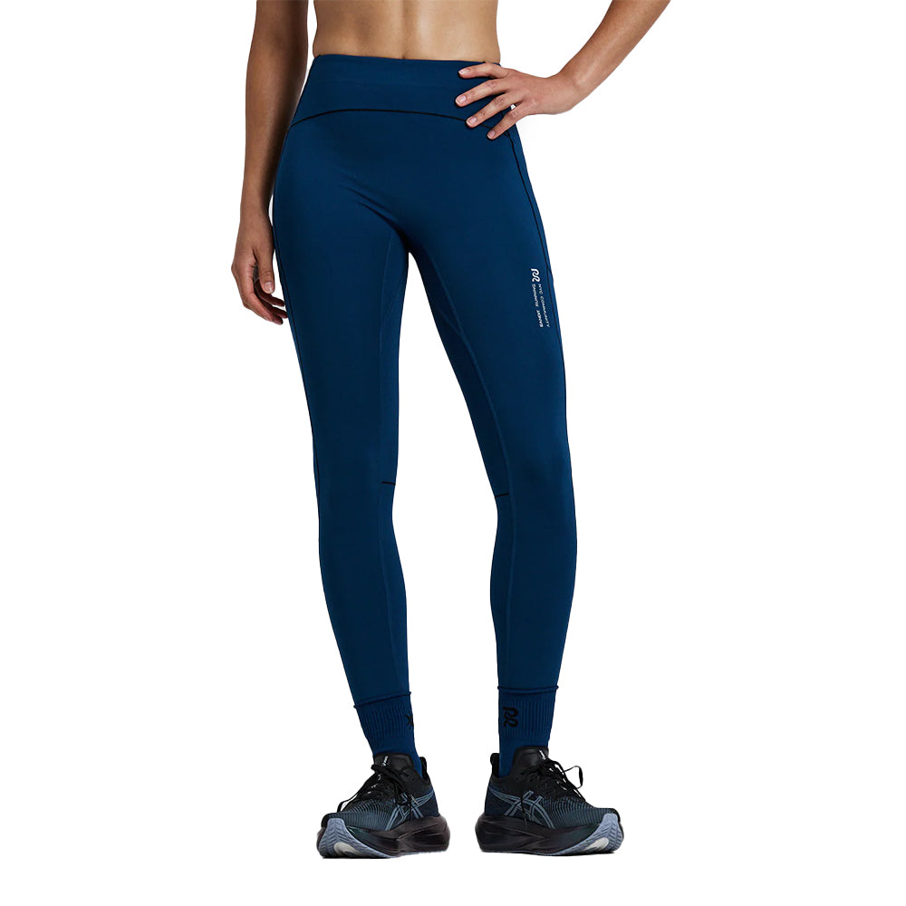 Bandit Running Women's Stamina-V High Waist Leggings - BlackToe Running#colour_ink-blue