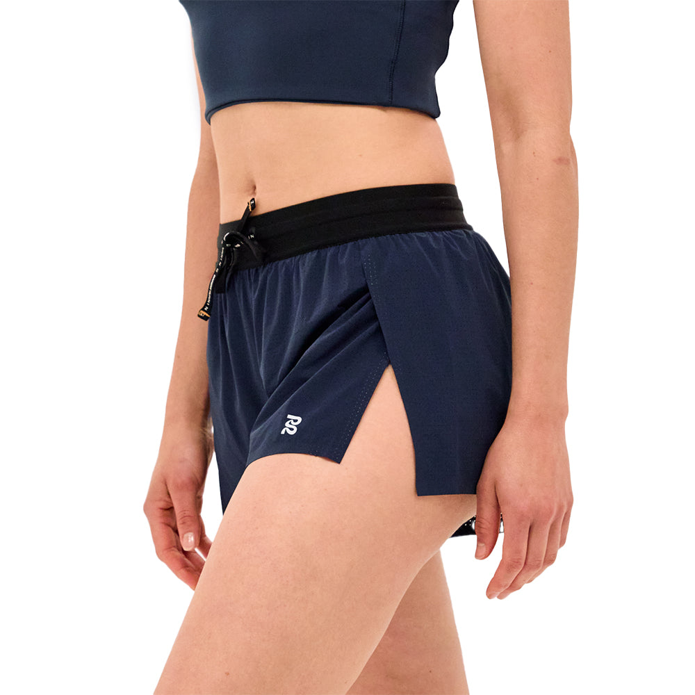Bandit Running Women's VENTO™ 3" Splitty Short - BlackToe Running#colour_ny-navy