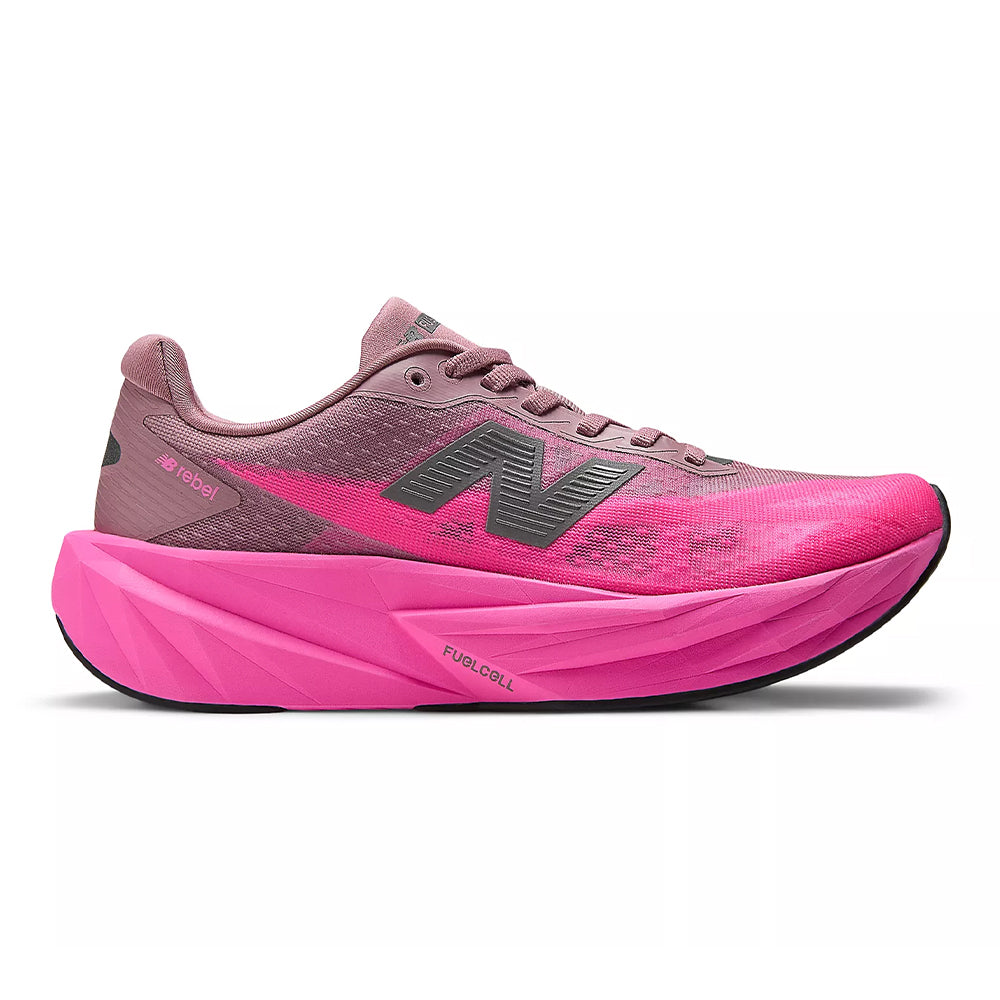 New Balance Women's FuelCell Rebel v5 - Black Toe Running#colour_pink-heat-rosewood