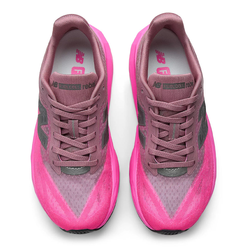 New Balance Women's FuelCell Rebel v5 - Black Toe Running#colour_pink-heat-rosewood