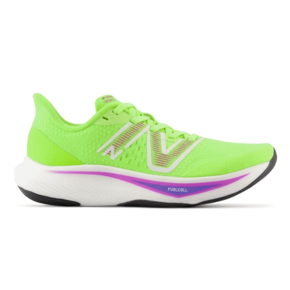New Balance Women's FuelCell Rebel v3 Women's Shoes - BlackToe Running#colour_thirty-watt-electric-indigo-cosmic-rose