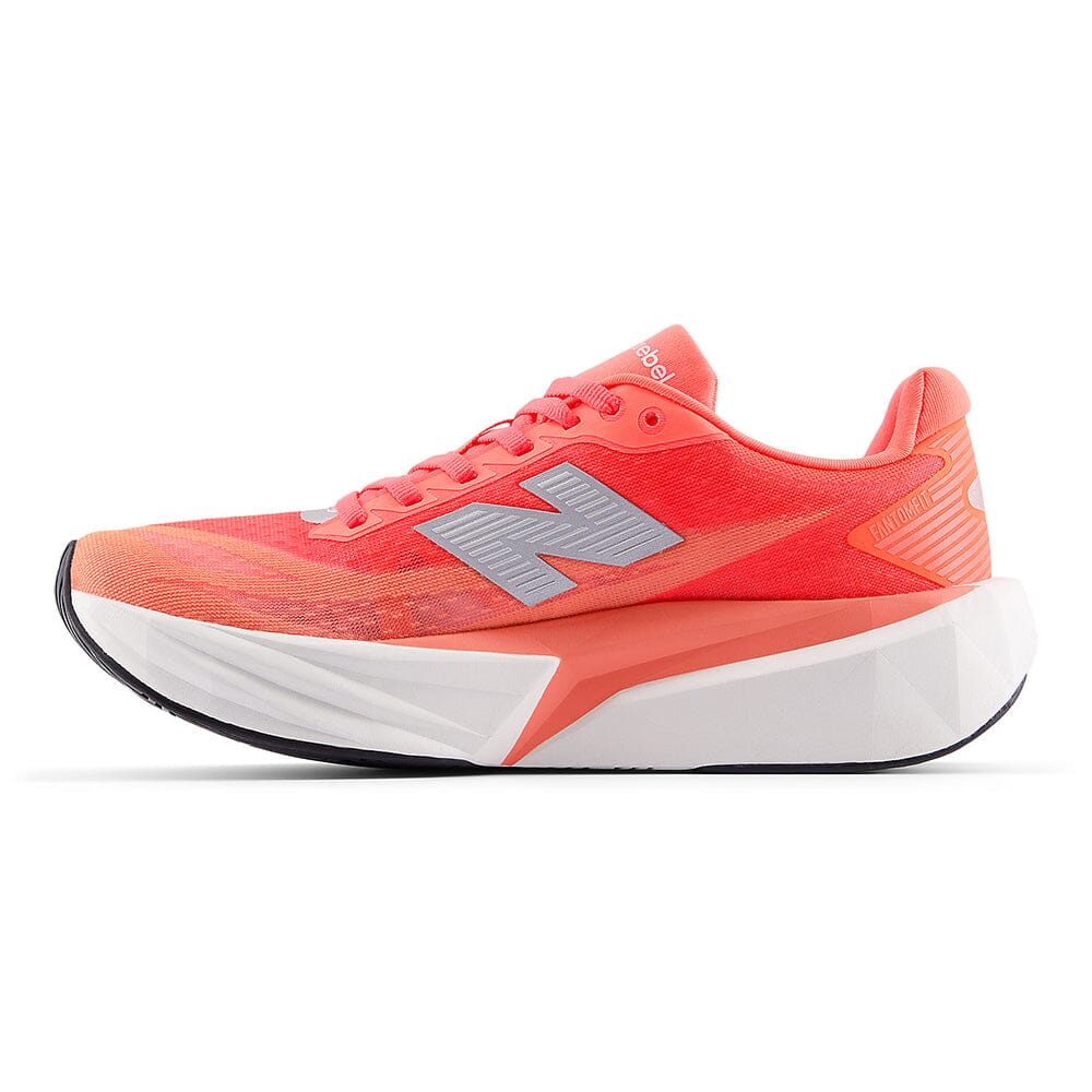 New Balance Women's FuelCell Rebel v5 - BlackToe Running#colour_urgent-red-white