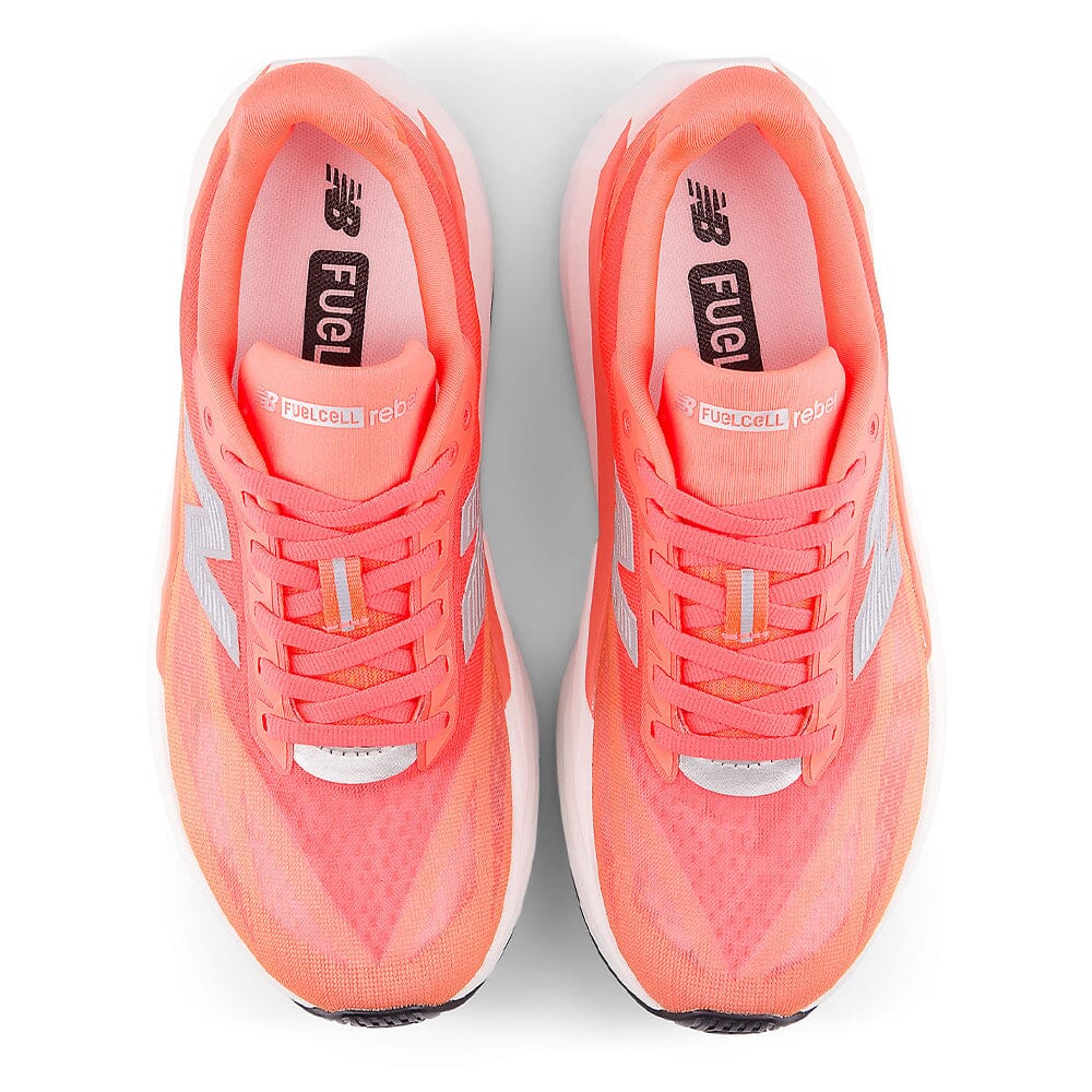 New Balance Women's FuelCell Rebel v5 - Black Toe Running#colour_urgent-red-white