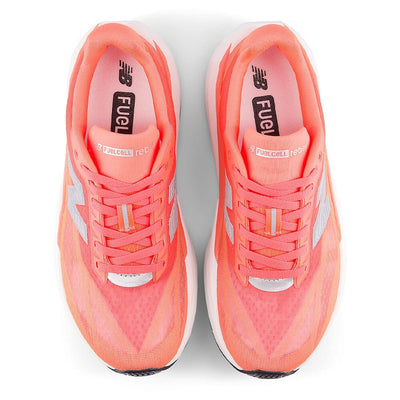New Balance Women's FuelCell Rebel v5 - Black Toe Running#colour_urgent-red-white