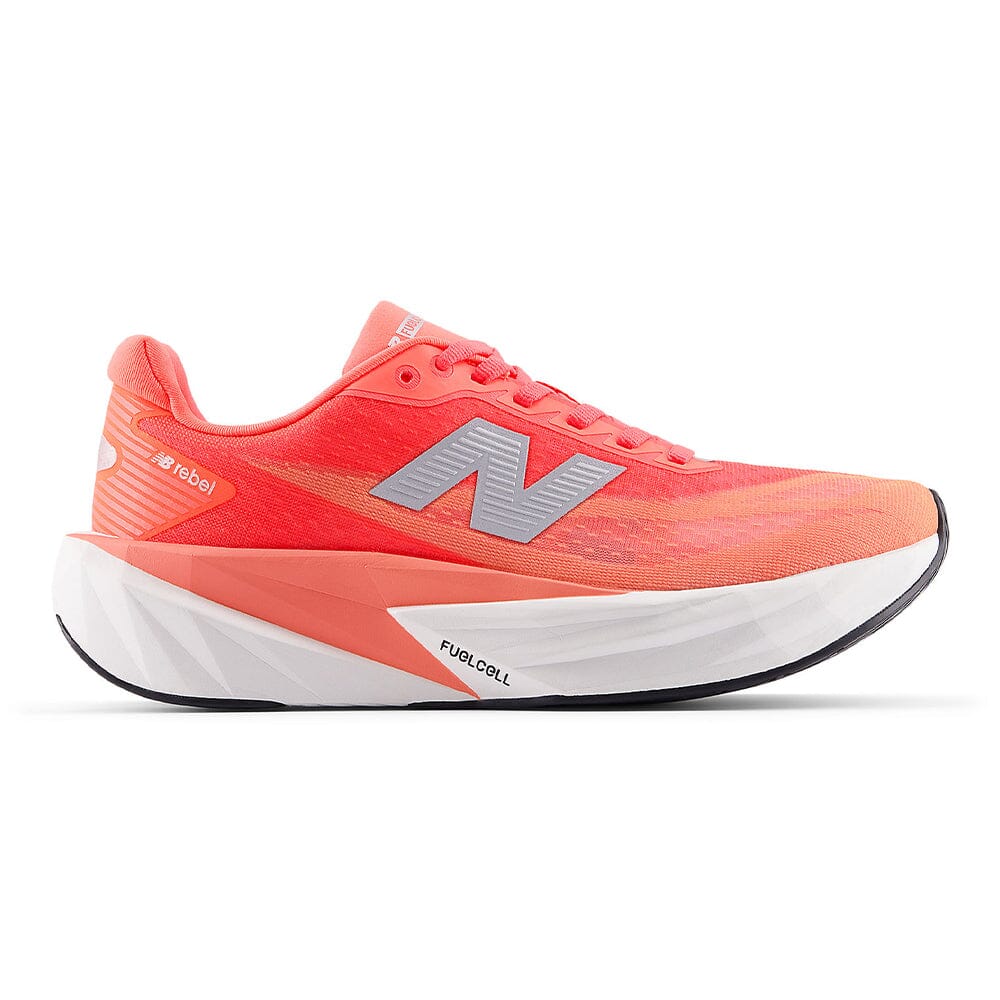 New Balance Women's FuelCell Rebel v5 - BlackToe Running#colour_urgent-red-white