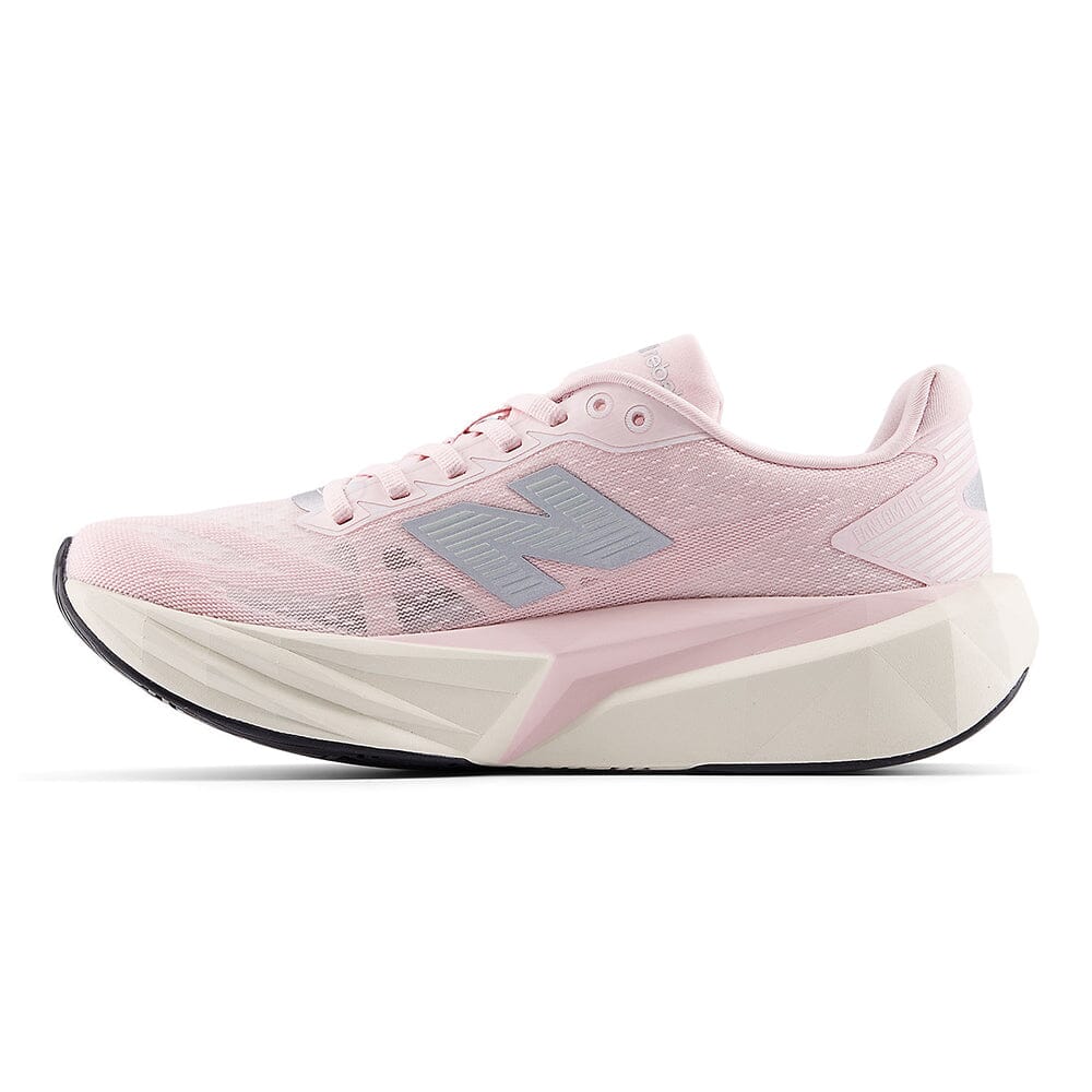 New Balance Women's FuelCell Rebel v5 - Black Toe Running#colour_pink-granite-silver-metallic