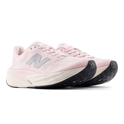 New Balance Women's FuelCell Rebel v5 - Black Toe Running#colour_pink-granite-silver-metallic