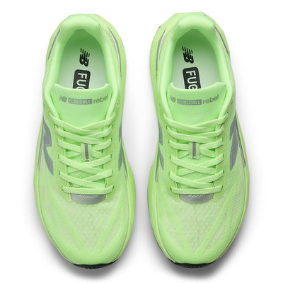 New Balance Women's FuelCell Rebel v5 - Black Toe Running#colour_lab-green-silver-metallic
