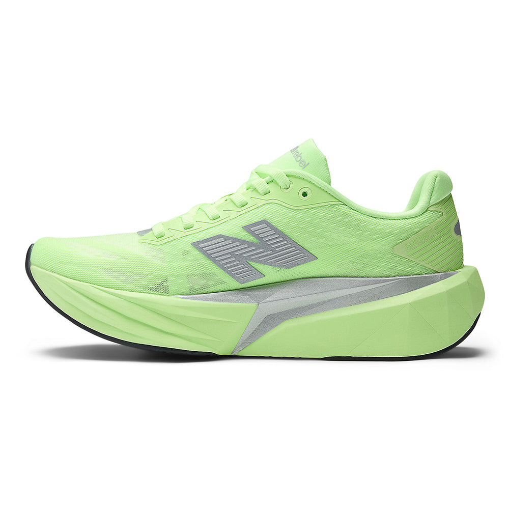 New Balance Women's FuelCell Rebel v5 - BlackToe Running#colour_lab-green-silver-metallic