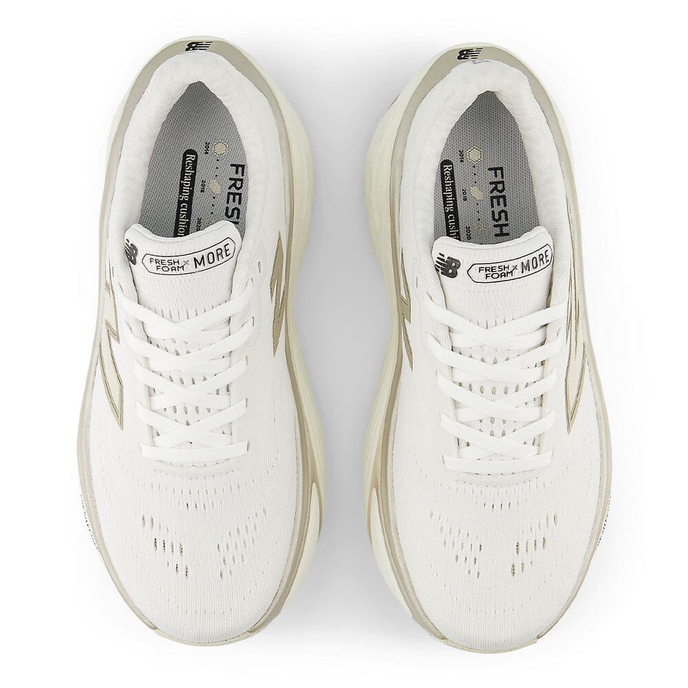 New Balance Women's Fresh Foam X More V5 - BlackToe Running#colour_white-sea-salt-light-gold-metallic