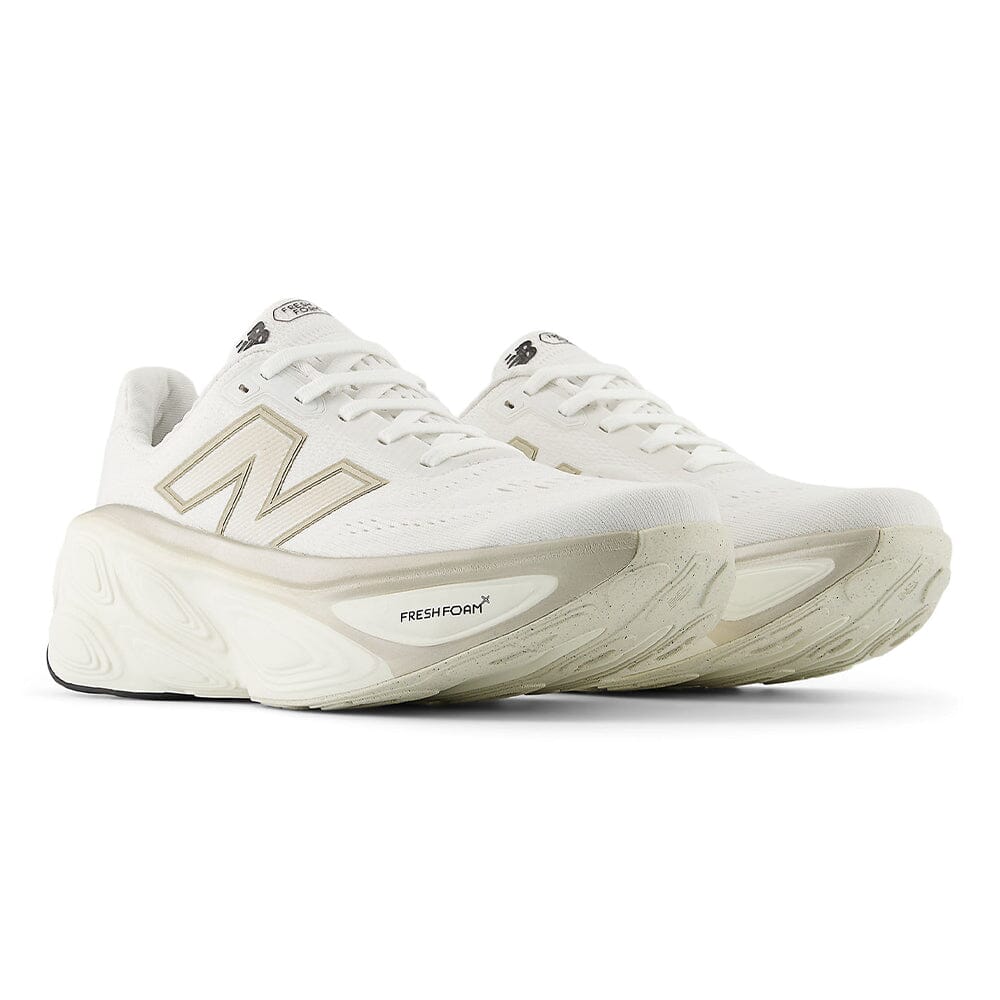 New Balance Women's Fresh Foam X More V5 - BlackToe Running#colour_white-sea-salt-light-gold-metallic