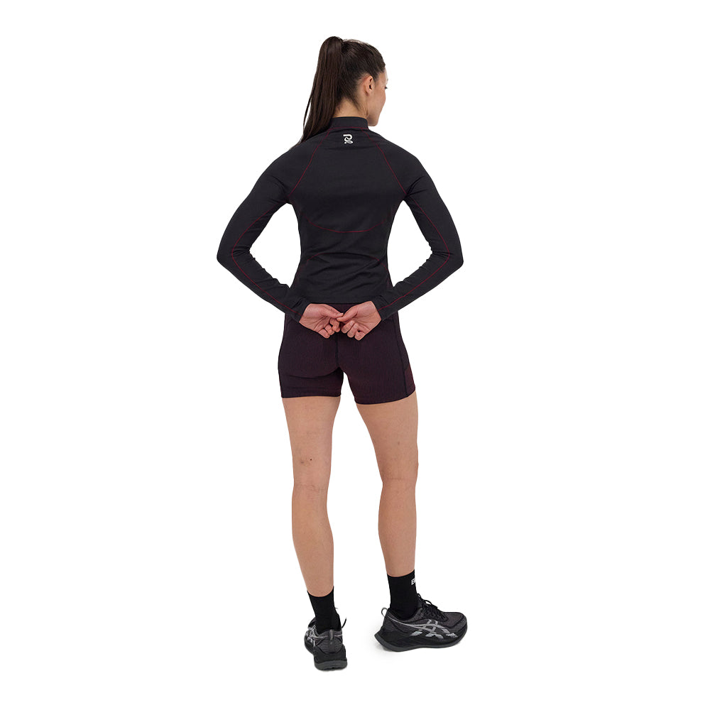 Bandit Running Women's Stamina™ Corset 2-Way Zip Jacket - BlackToe Running#colour_Black