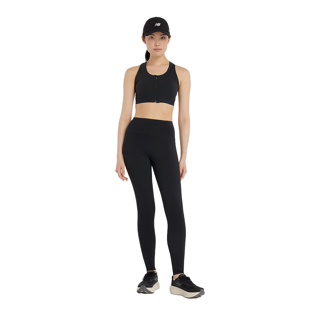 New Balance Women's Athletics Reflective Heat High Rise Legging 27" - BlackToe Running#colour_black