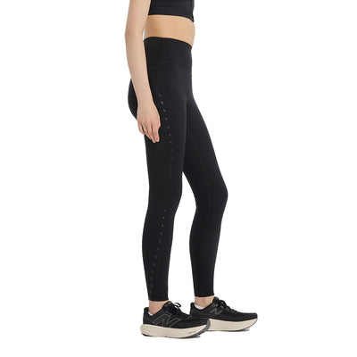 New Balance Women's Athletics Reflective Heat High Rise Legging 27" - BlackToe Running#colour_black