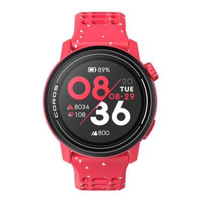 Coros PACE 3 Premium GPS Watch - BlackToe Running#colour_red-with-silicone-band