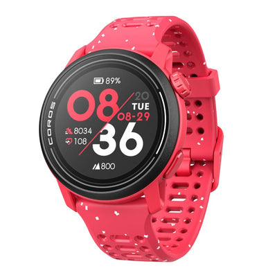 Coros PACE 3 Premium GPS Watch - BlackToe Running#colour_red-with-silicone-band