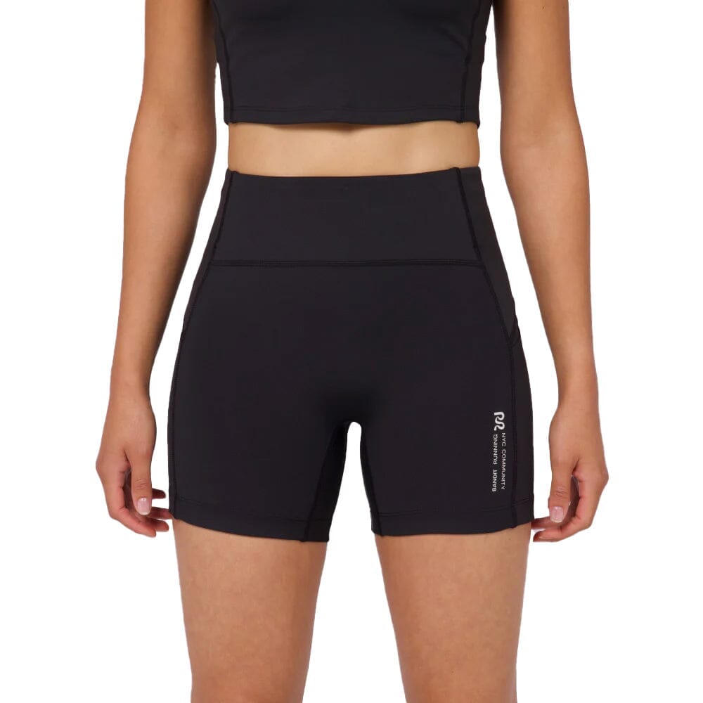 Bandit Running Women's Stamina™ High Waist 5" Compression Shorts - BlackToe Running#colour_black