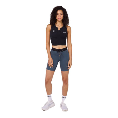 Bandit Running Women's Stamina™ 7" Compression Shorts - BlackToe Running#colour_storm-grey
