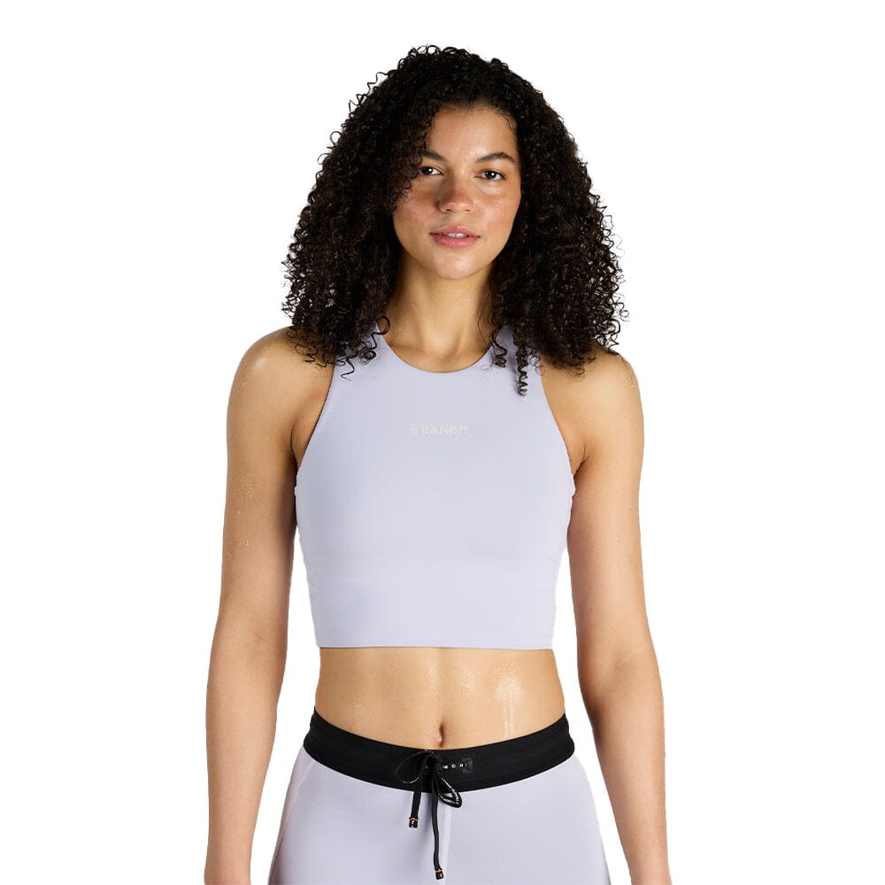 Bandit Running Women's STAMINA™ Compression Race Crop - BlackToe Running#colour_soft-lilac
