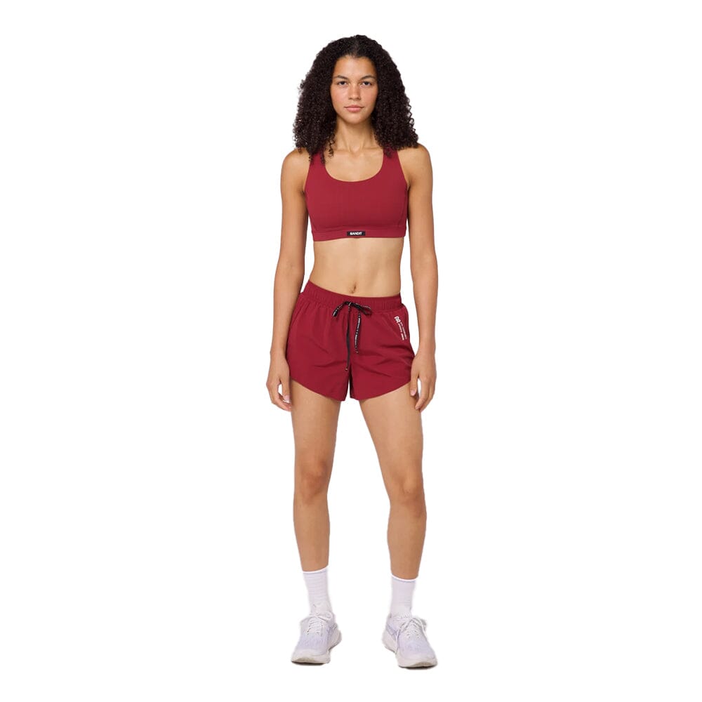 Bandit Running Women's VENTO™ 4" Training Short - BlackToe Running#colour_cherry-currant