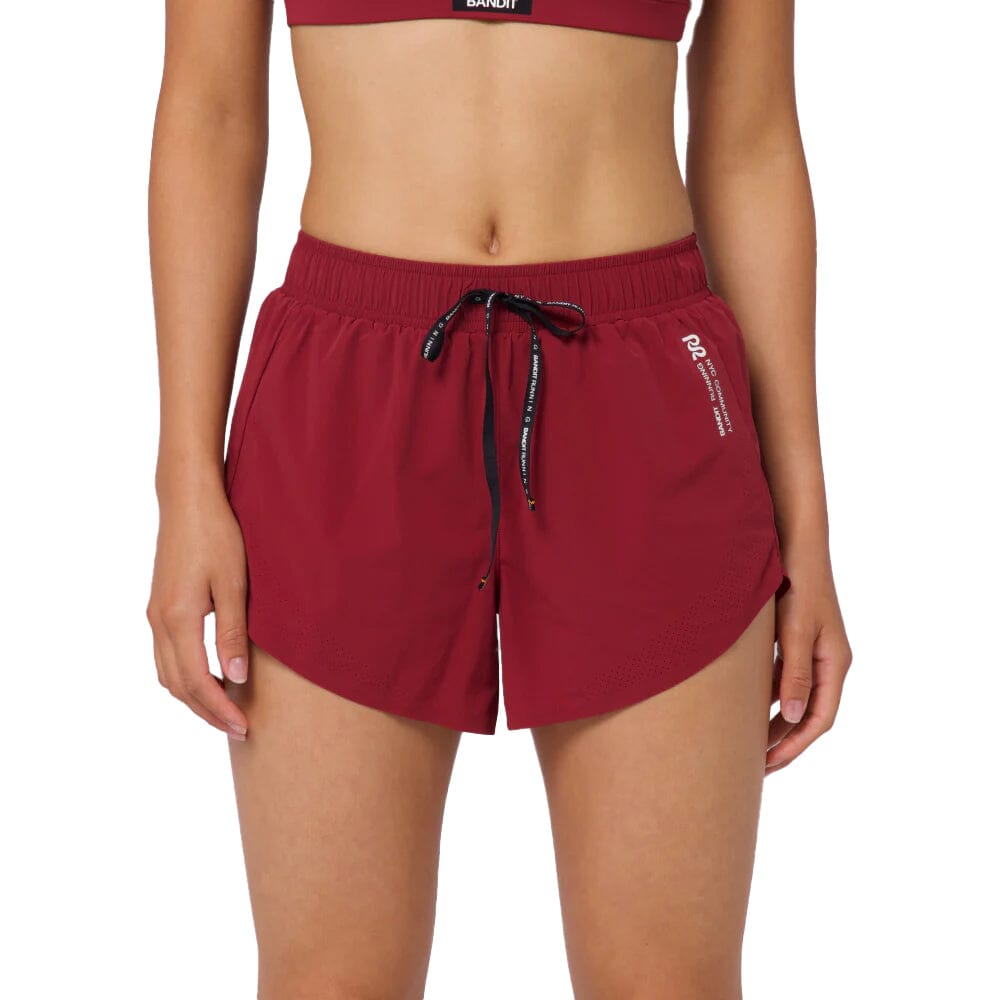 Bandit Running Women's VENTO™ 4" Training Short - BlackToe Running#colour_cherry-currant