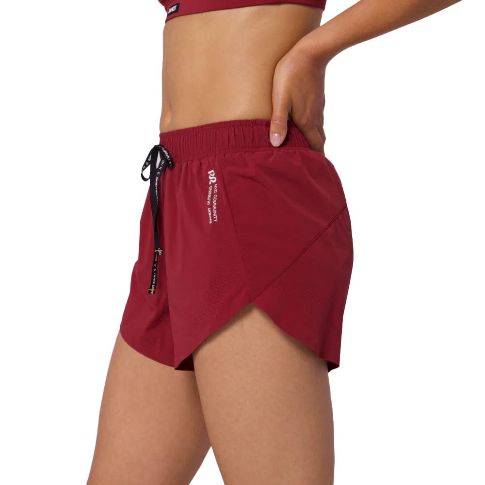 Bandit Running Women's VENTO™ 4" Training Short - BlackToe Running#colour_cherry-currant