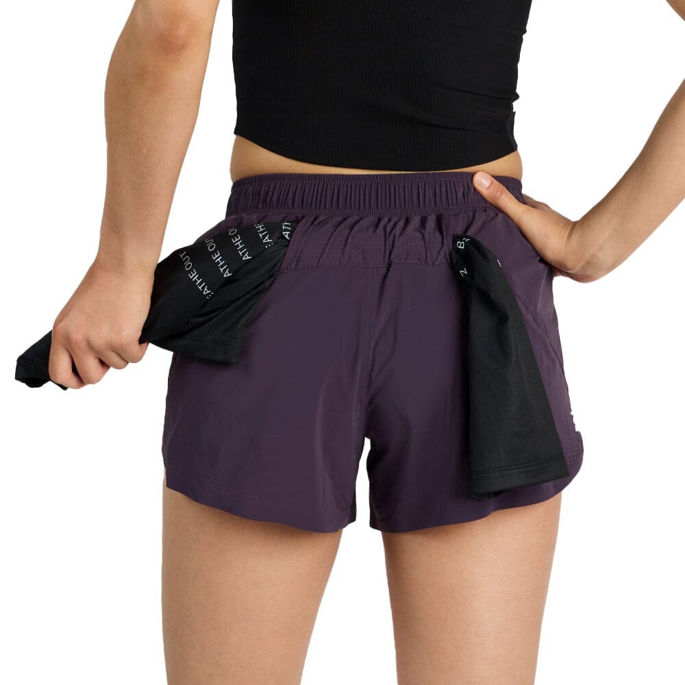 Bandit Running Women's VENTO™ 4" Training Short - BlackToe Running#colour_nightshade