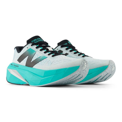 New Balance Women's FuelCell SuperComp Trainer v3 Women's Shoes - BlackToe Running#colour_cyber-jade-silver-metallic-deep-sea