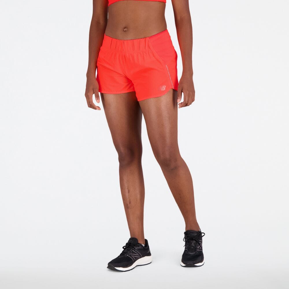 New Balance Women's Impact Run 3inch Short Women's Shorts - BlackToe Running#colour_neon-dragonfly