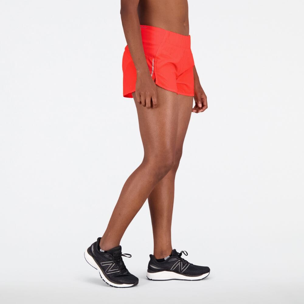 New Balance Women's Impact Run 3inch Short Women's Shorts - BlackToe Running#colour_neon-dragonfly