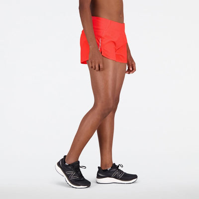 New Balance Women's Impact Run 3inch Short Women's Shorts - BlackToe Running#colour_neon-dragonfly