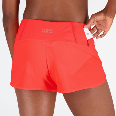 New Balance Women's Impact Run 3inch Short Women's Shorts - BlackToe Running#colour_neon-dragonfly