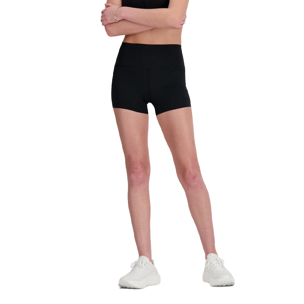 New Balance Women's Sleek High Rise Short 3" - BlackToe Running