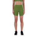 New Balance Women's Sleek Pocket High Rise Short 6" - BlackToe Running#colour_dark-olive
