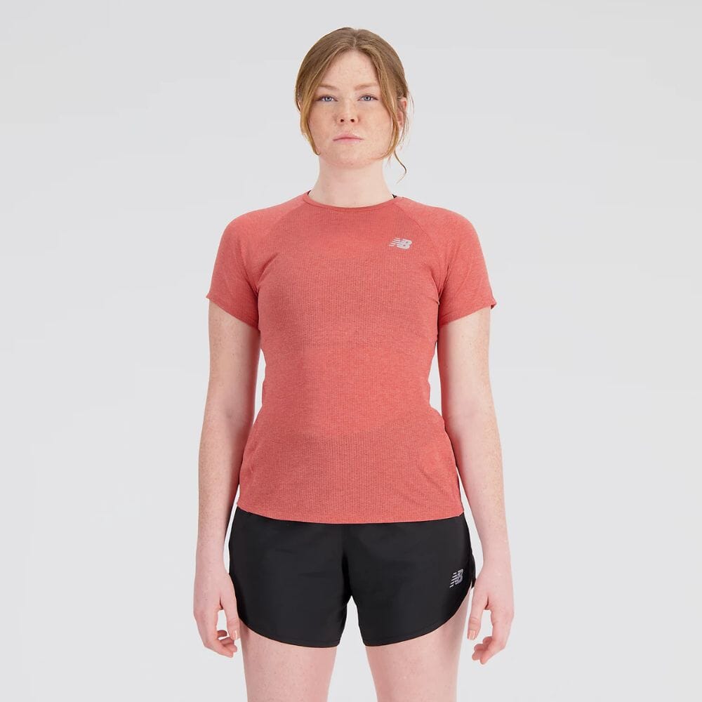 New Balance Women's ICEx Impact Run Short Sleeve Women's Tops - BlackToe Running