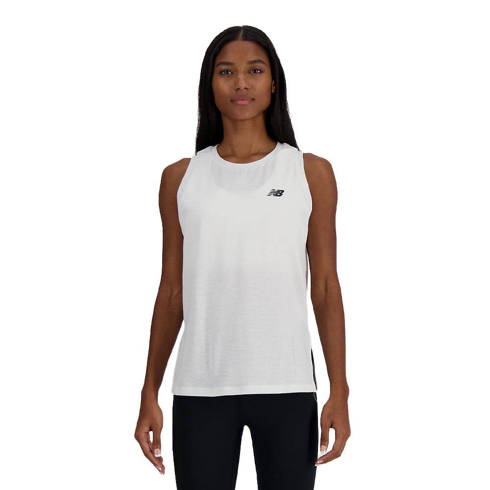 New Balance Women's Sport Essentials Heathertech Tank - BlackToe Running